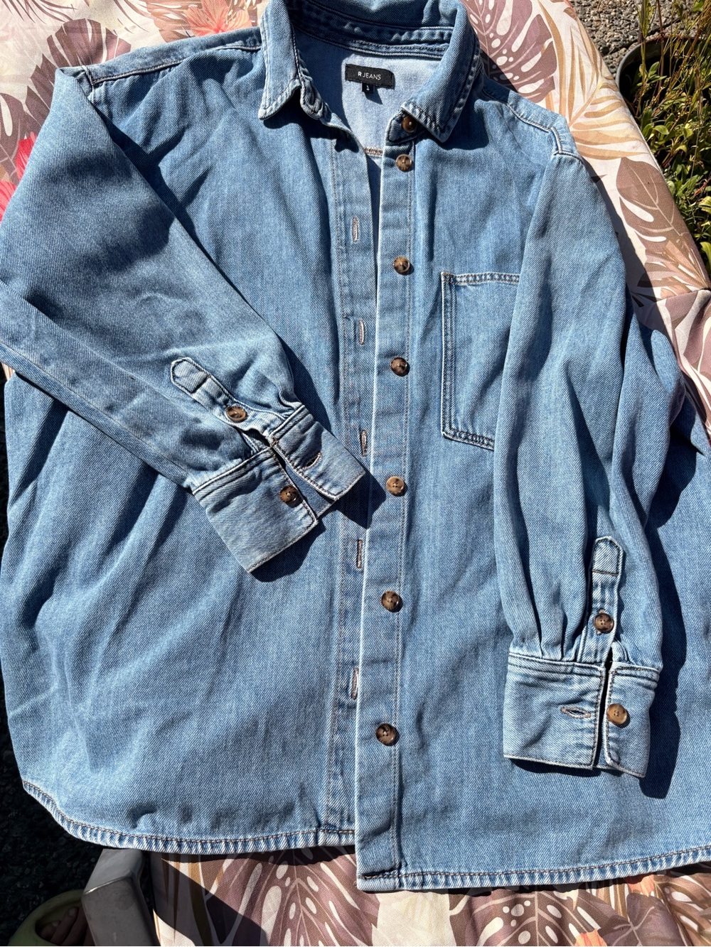 R Jeans Light Blue Denim Shirt Jacket